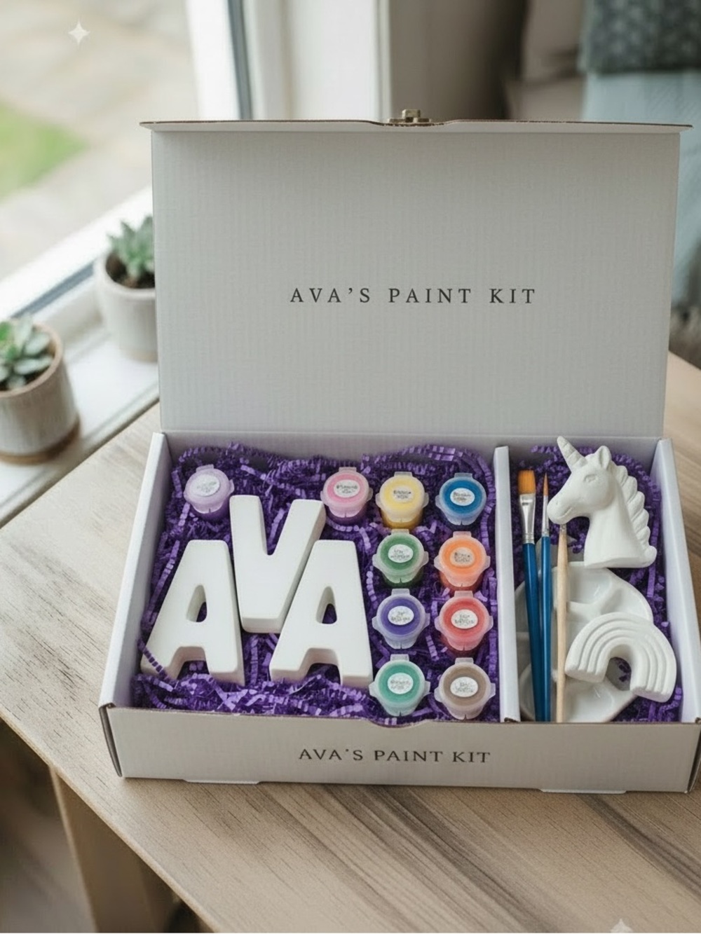Personalized Paint Kit Box with Assorted Paints